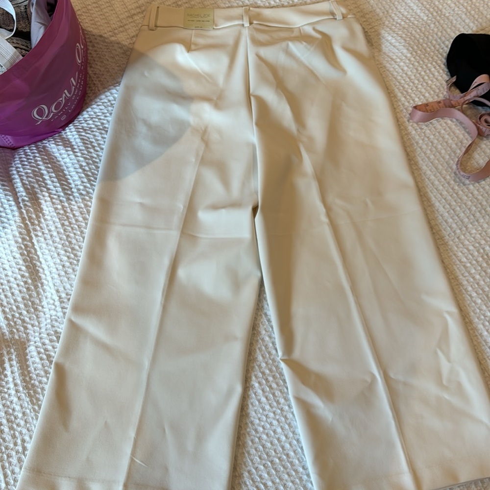Cream High Rise Crop Pant - Picture 9 of 10